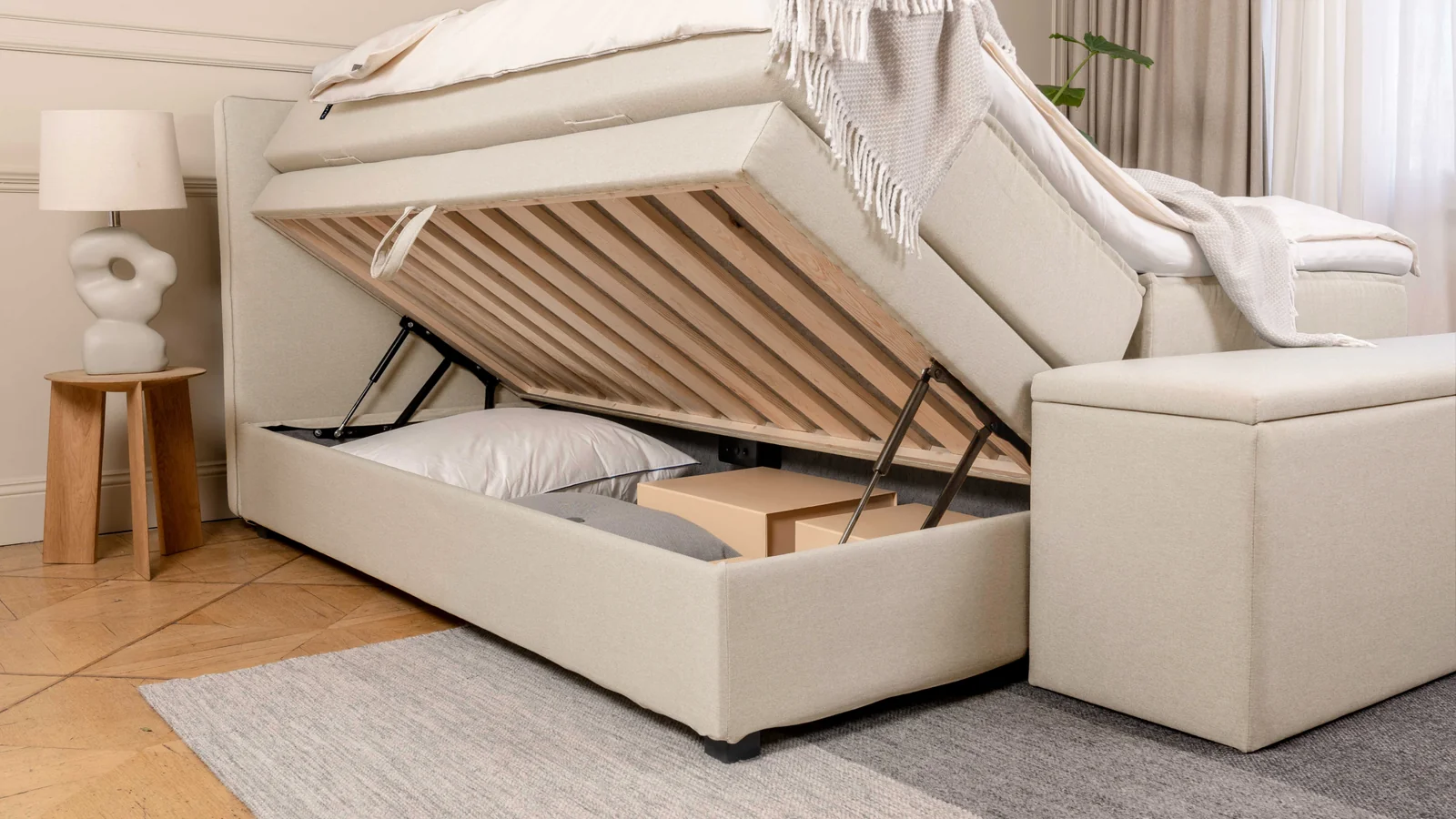 Boxspringbett Bruno anthrazit